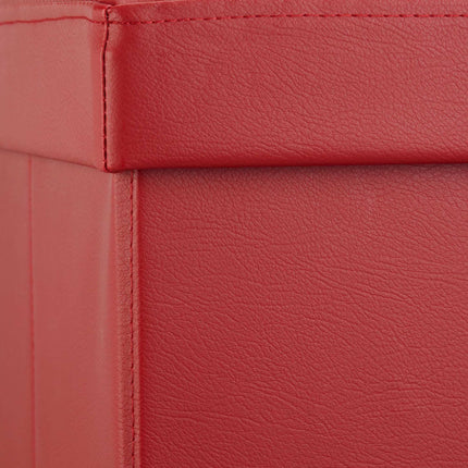 Folding storage bench in artificial leather