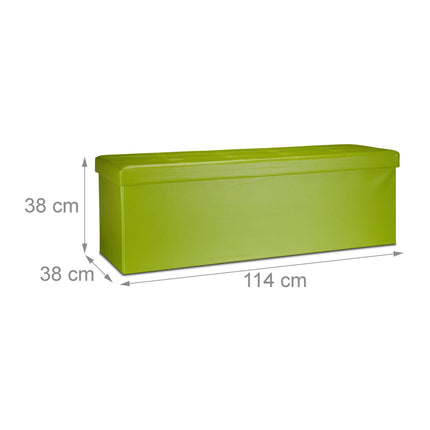 Folding storage bench in artificial leather