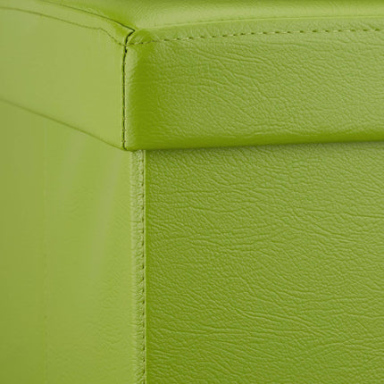 Folding storage bench in artificial leather