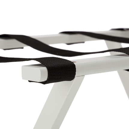Folding suitcase stand in white