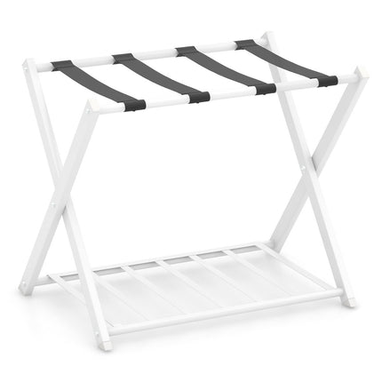 Folding suitcase stand with 2-tier design luggage rack metal luggage rack suitcase rack