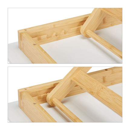 Folding table bamboo height adjustable