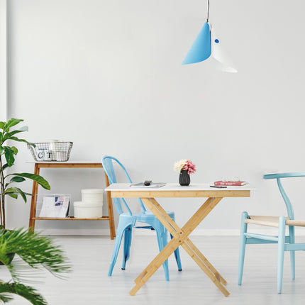 Folding table bamboo height adjustable