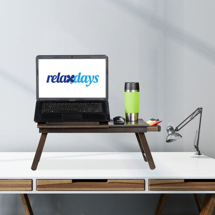 Folding table for laptop dark brown