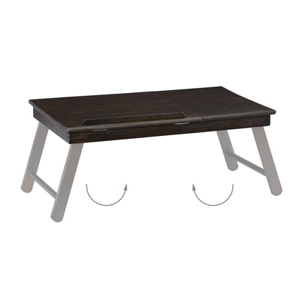 Folding table for laptop dark brown