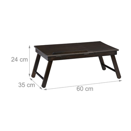 Folding table for laptop dark brown