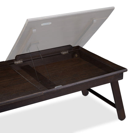 Folding table for laptop dark brown