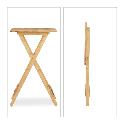 Folding table in bamboo