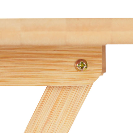 Folding table in bamboo