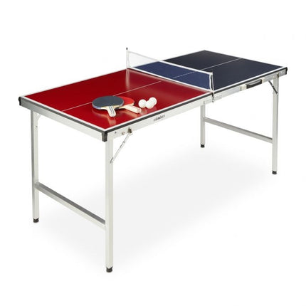 Folding table tennis table with accessories