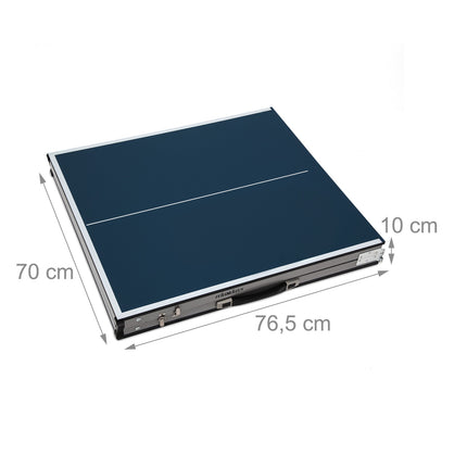 Folding table tennis table with accessories