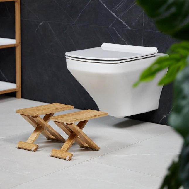 Folding toilet seat 2-piece