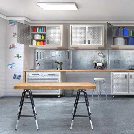 Folding trestle with carrying handle set of 2