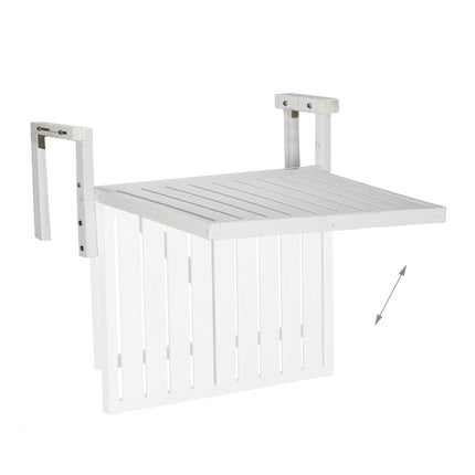 Folding wooden balcony table