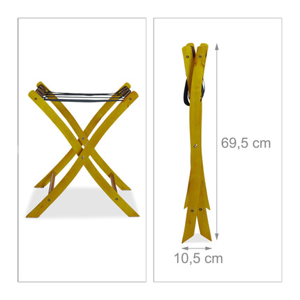 Folding wooden suitcase stand