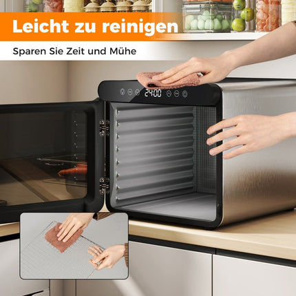 Food Dehydrator, 600W, 7 Stainless Steel Trays, 24H Timer