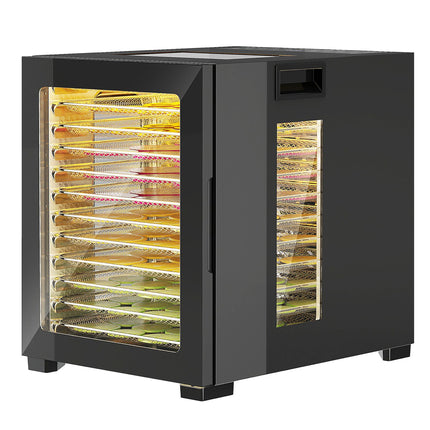 Food Dehydrator, 850W, 12 Stainless Steel Trays, Timer