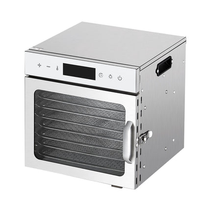 Food Dehydrator, 8 Stainless Trays, 400W, 24H Timer