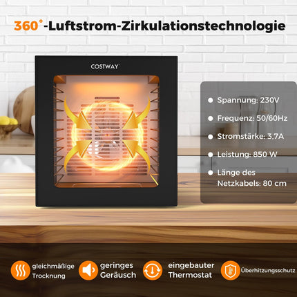 Food Dehydrator with 10 Stainless Trays, 48H Timer, 30-75℃