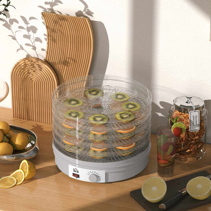 Food Dehydrator with 5 Stackable Trays, Adjustable Temp