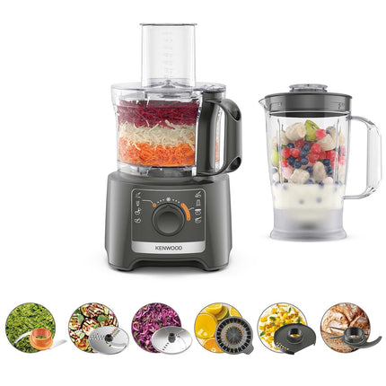 Food Processor, 3.6L, Compact, Grey