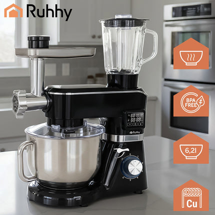 Food Processor with Heated Bowl and Blender Combo