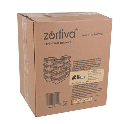 Food Storage Containers Set of 12 in 5 Sizes, BPA Free, Microwave Safe
