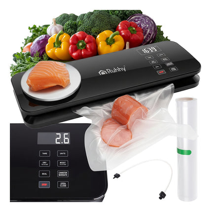 Food Vacuum Sealer with Scale, 120W, Double Pump