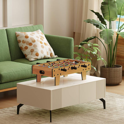 Foosball Table Set, Compact Wood Design, 2 Balls, Scoreboards