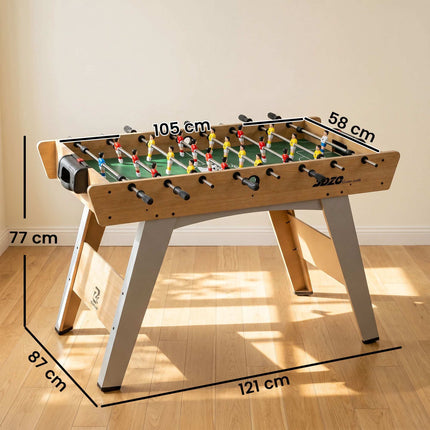 Foosball Table with 22 Players, Anti-Slip Handles, 121x87x77cm