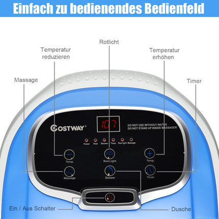 Foot Spa Bath Massager with Shiatsu and Heat Control