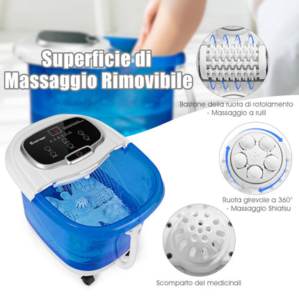 Foot Spa Massager, 500W Infrared Heat, 6 Rollers