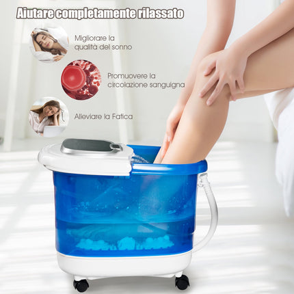 Foot Spa Massager, 500W Infrared Heat, 6 Rollers