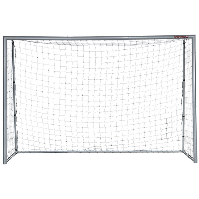 Soccer goal in steel with PE Mesh, 300x120x200 cm, Grey