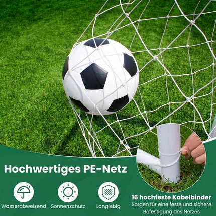 Football Goal with Sturdy Metal Frame & PE Net 300x204 cm