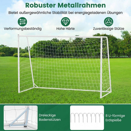 Football Goal with Sturdy Metal Frame & PE Net 300x204 cm