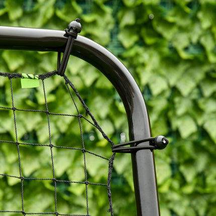 Soccer rebounder goal, folding back wall, adjustable levels