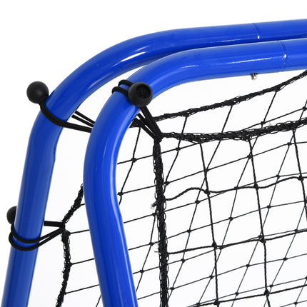 Adjustable double-sided football rebounder net, steel, 100x95x90 cm