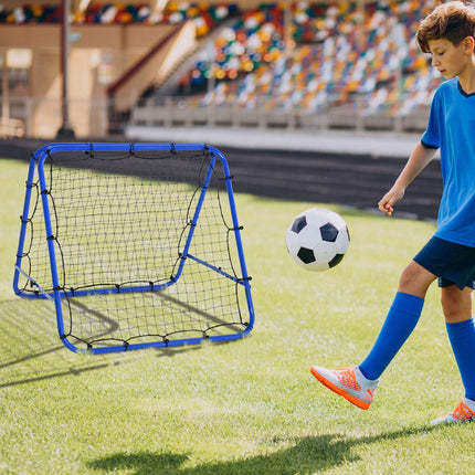 Adjustable double-sided football rebounder net, steel, 100x95x90 cm