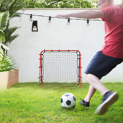 Adjustable double-sided football rebounder net for training