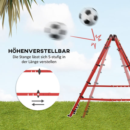 Adjustable double-sided football rebounder net for training