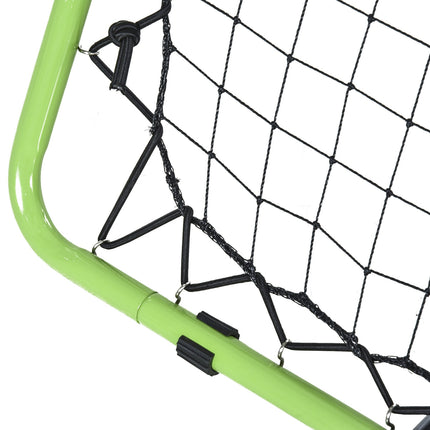Adjustable double-sided metal rebounder net for sports