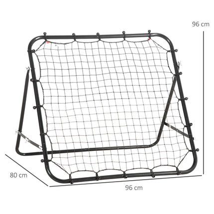Football Rebounder Wall Net, Metal & PE, 96x80x96 cm