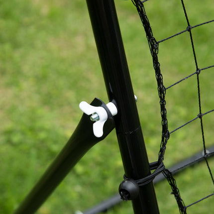 Football Rebounder Wall Net, Metal & PE, 96x80x96 cm