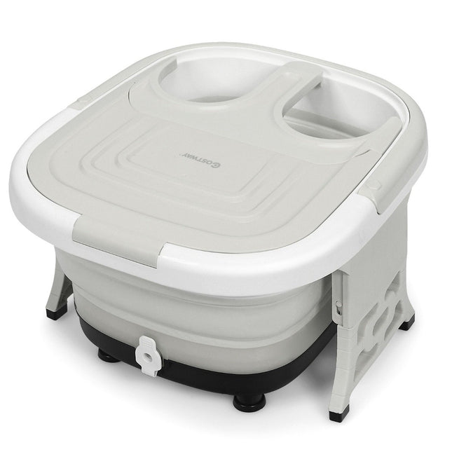 Foot bath massager foot bath whirlpool with adjustable heating temperature 42 x 40 x 24 cm gray