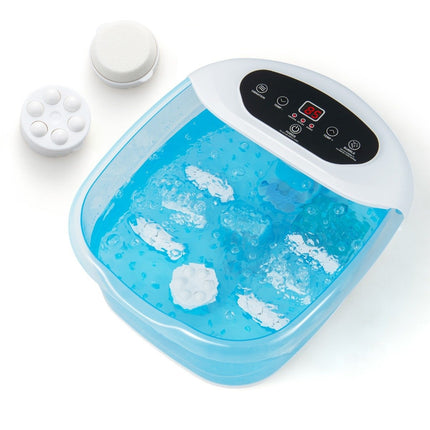 Foot massager foot bath foot bath with removable pedicure stone 1-hour automatic switch-off blue