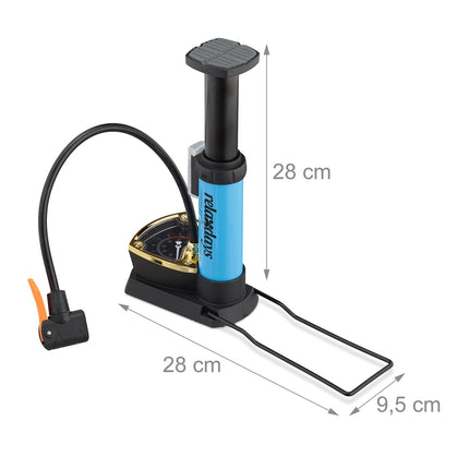 Foot pump with pressure gauge