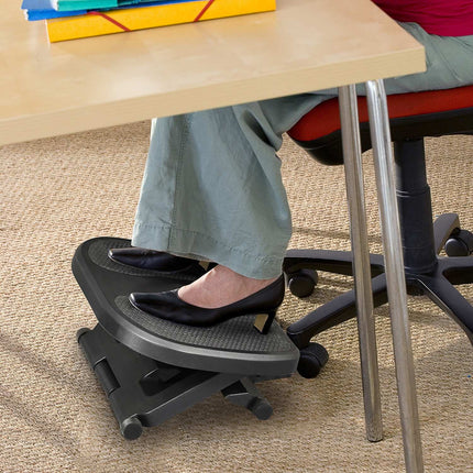 Adjustable footrest - 3 heights, black, 45x34cm