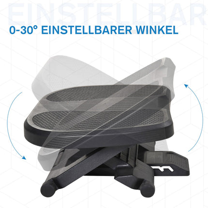Adjustable footrest - 3 heights, black, 45x34cm