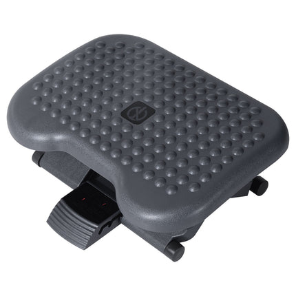 Height-adjustable footrest, plastic, dark grey, 46x35cm